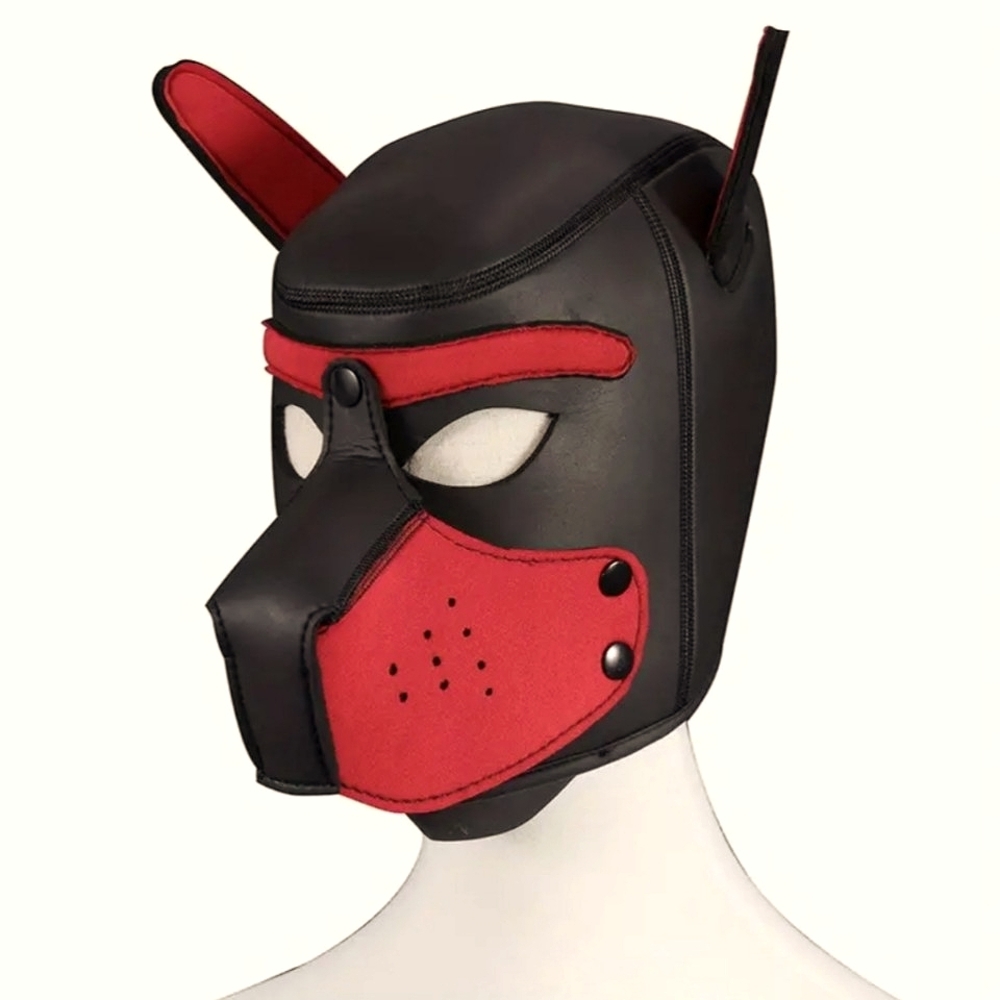 Pup play neoprene hood
